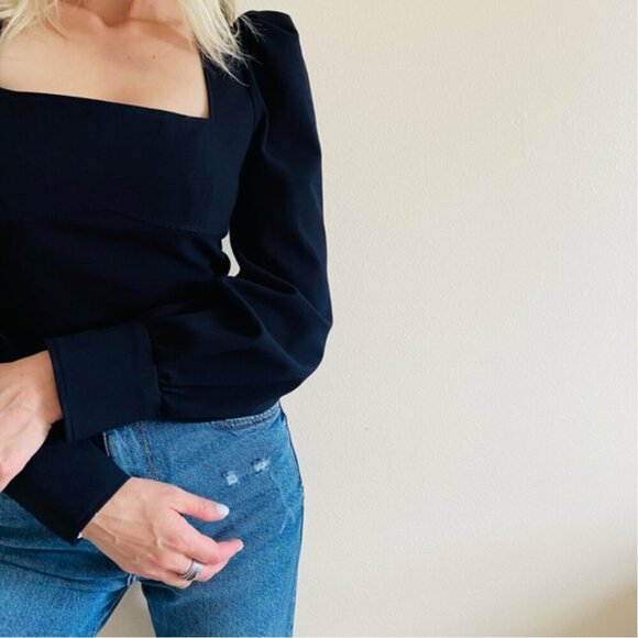 Zara Voluminous Puff Sleeve Square Neckline Top Size XS,S NEW WITH TAG! - Picture 6 of 8